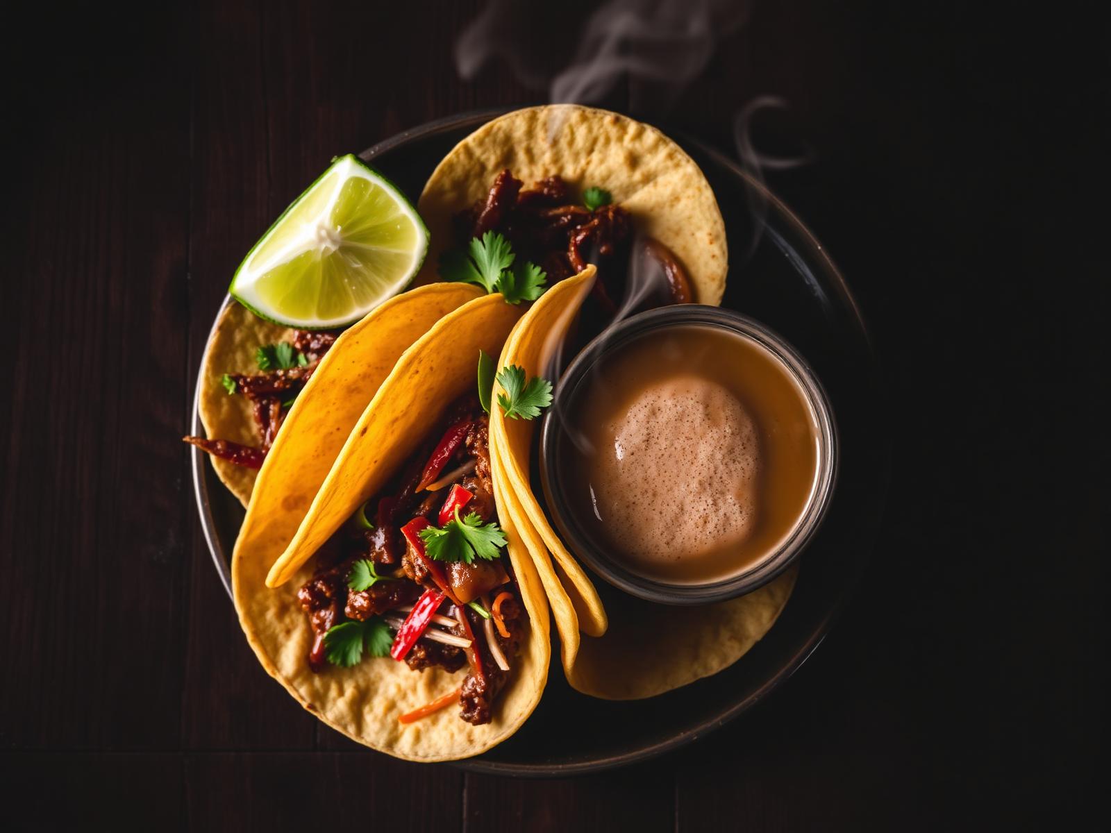Birria tacos with consommé